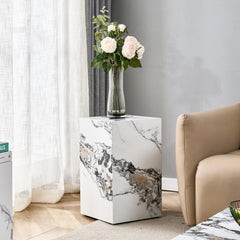 Modern white MDF cube coffee table - suitable for various situations and scenes