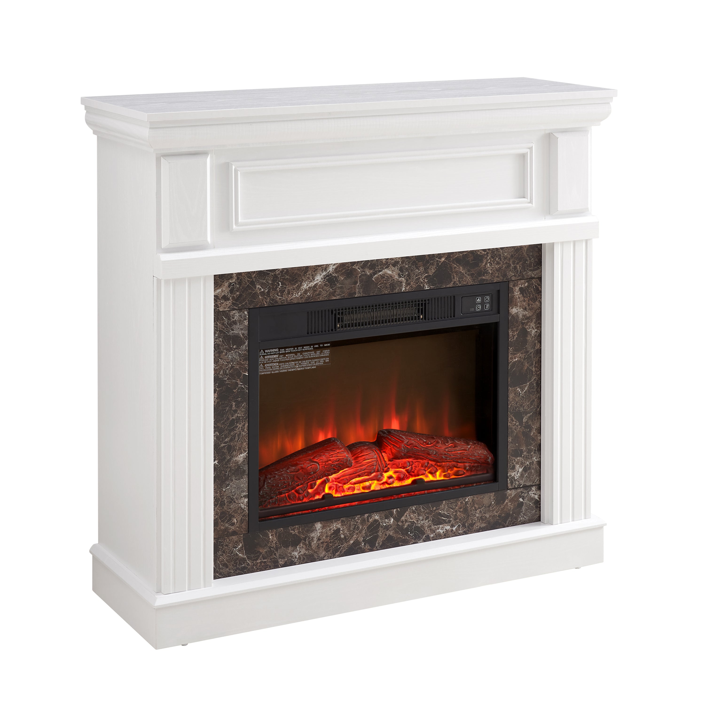 41.34" Electric Fireplace with Mantel & 23" Fireplace Insert, Adjustable Flame 41.34"W*14"D*40"H