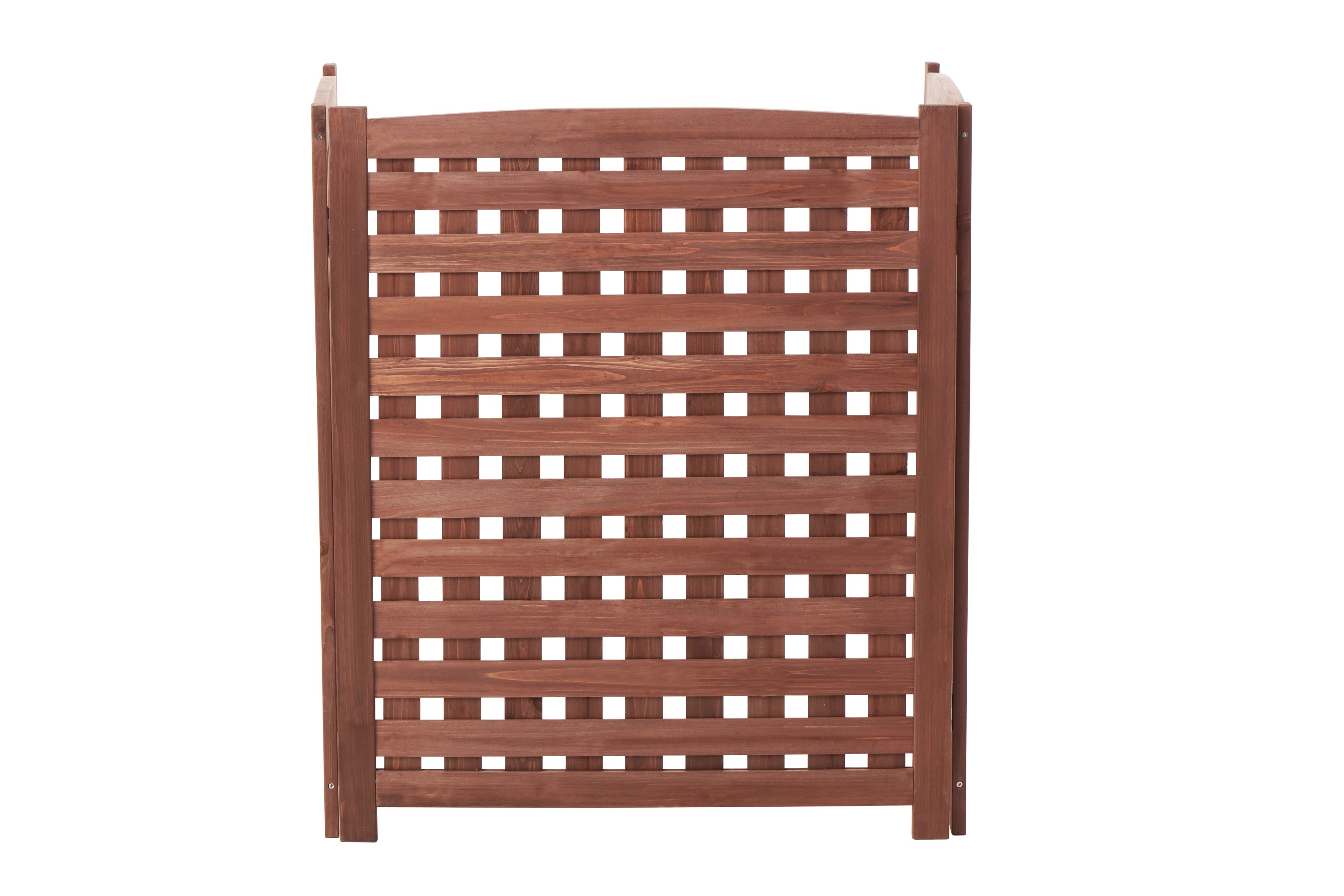 Brown Cedar AC Fence Screen – 3-Panel Privacy Enclosure for AC & Trash (32"W x 38"H)