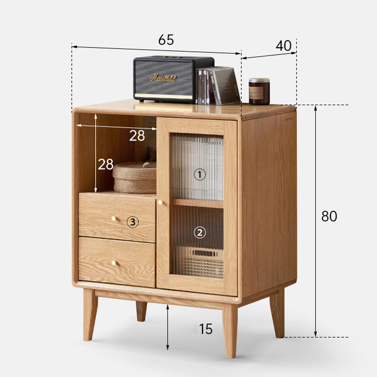 Stunning Oak Wood Cabinet for Elegant Home Storage H84M08