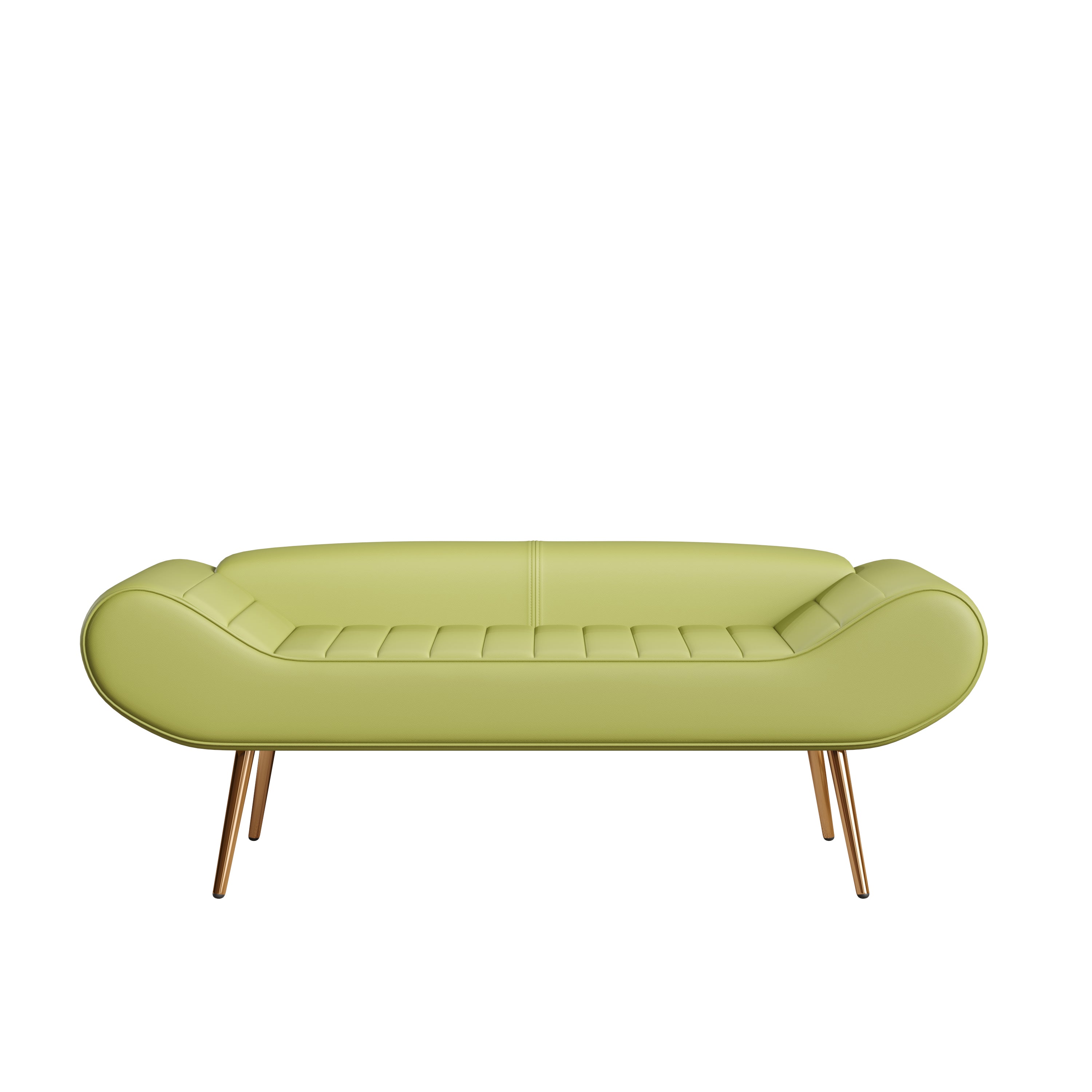 57" Green Velvet Bed Bench  for Bedside or Porch Addition - Elegant Sofa Bench for Your Home