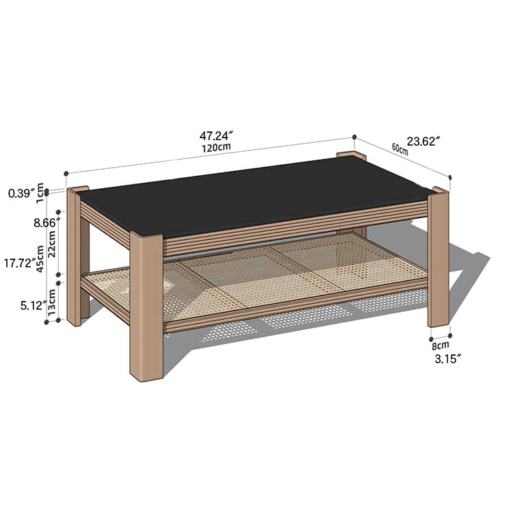 Wooden Square and Rectangular Coffee Table Collection : Modern Design for LIvingroom Space hykmq-791