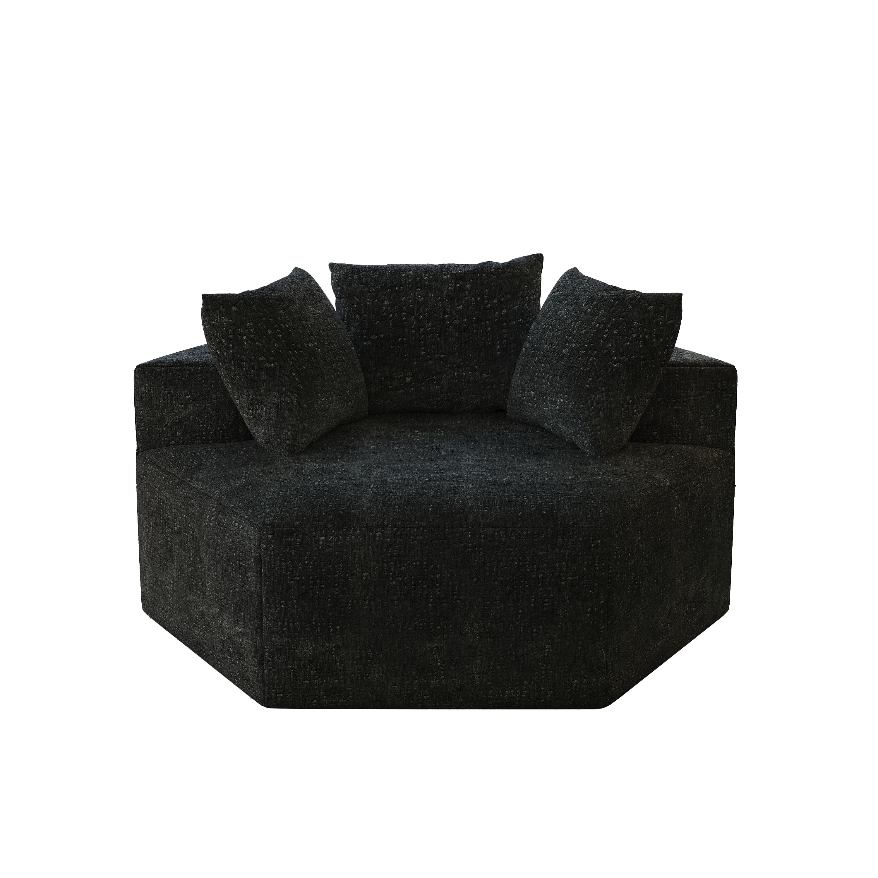 54''L Chenille Sponge single sofa,No Assembly Required,Fluffy Modern Sleeper Chair for Living room, Bedroom, Lounge and Projection Room