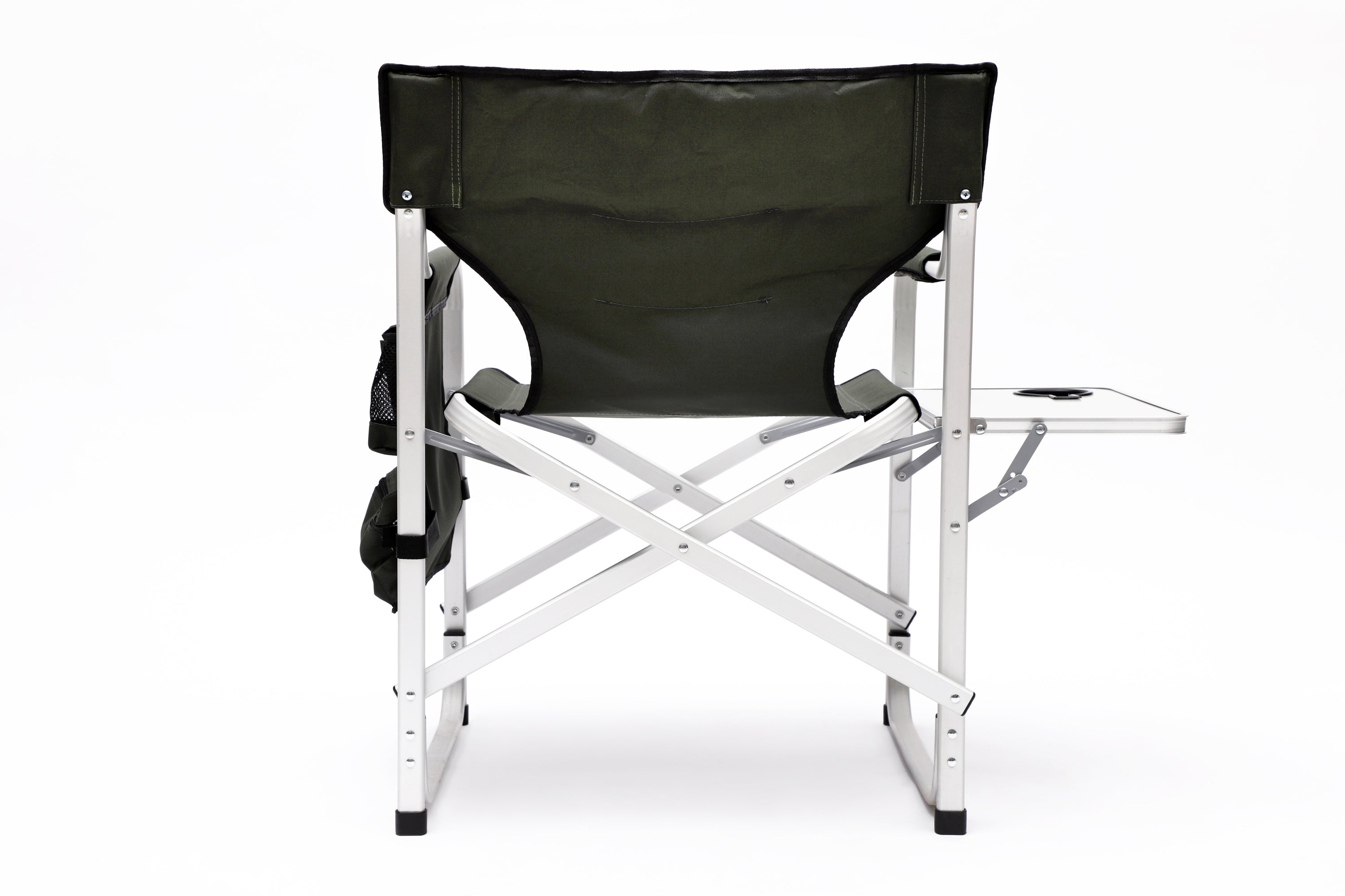 3-Piece Folding Table Chairs Set for Camping, Patio, Backyard & BBQ - Black/Green