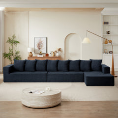 Chenille Modular Sofa – Modern Upholstered Sectional Couch with Plush Seating, Fixed Cushions, and Versatile Design for Living Room, Bedroom, Office