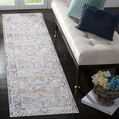 2x8 Traditional Runner Rug Ivory Grey Vintage Hallway Rug Non-Slip Carpet for Entryway Kitchen Corridor