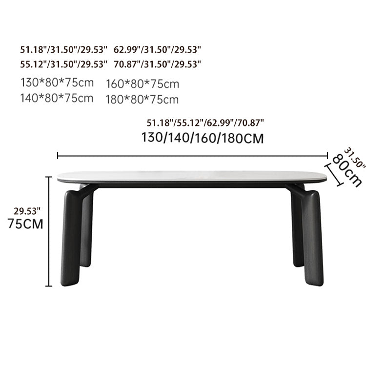 Oval Dining Table Marble Top & Ash Wood Frame for 6-8 Seaters - Modern Design jh-264-bn