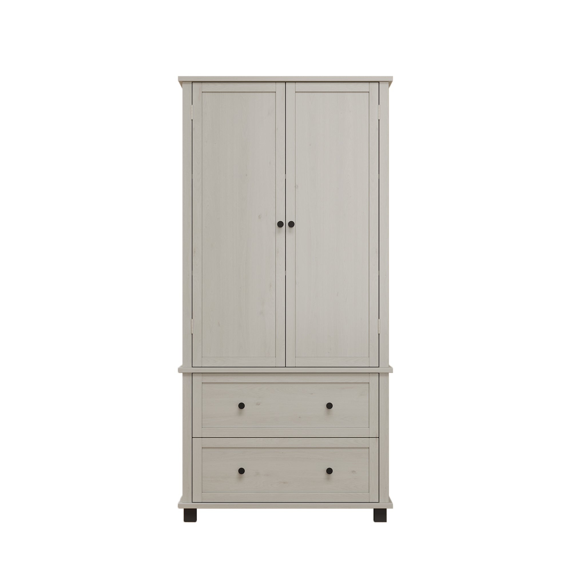 70" Tall Kitchen Pantry Cabinet with 2 Drawers & Shelves, Antique White