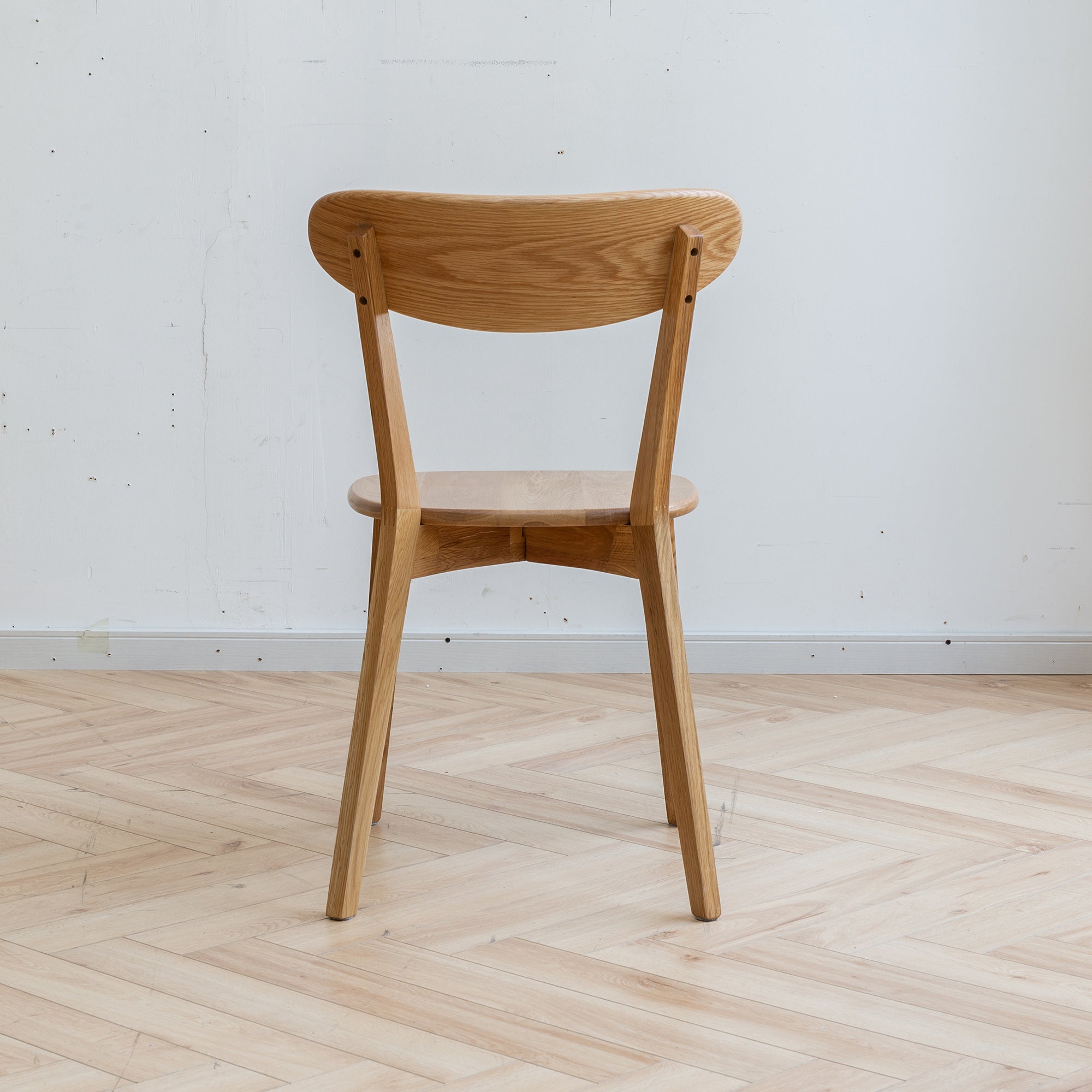 19.69" Oak Wood Dining Chair with Solid Construction, Simple and Natural Design for Dining Room