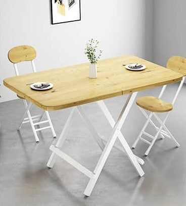 Foldable Rectangular Dining Table for 6 - Perfect for Small Space fxjc-915