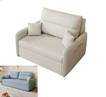 Stylish Multi-Color Sofa in Khaki, Light Gray, Dark Blue, and Brown with Wood Frame and Cotton-Linen Fabric fsx-1003