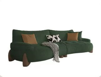 Versatile Sofa: Beige, Dark Yellow, Gray, Green - Light Pine & Oak Wood Options hatx-1023