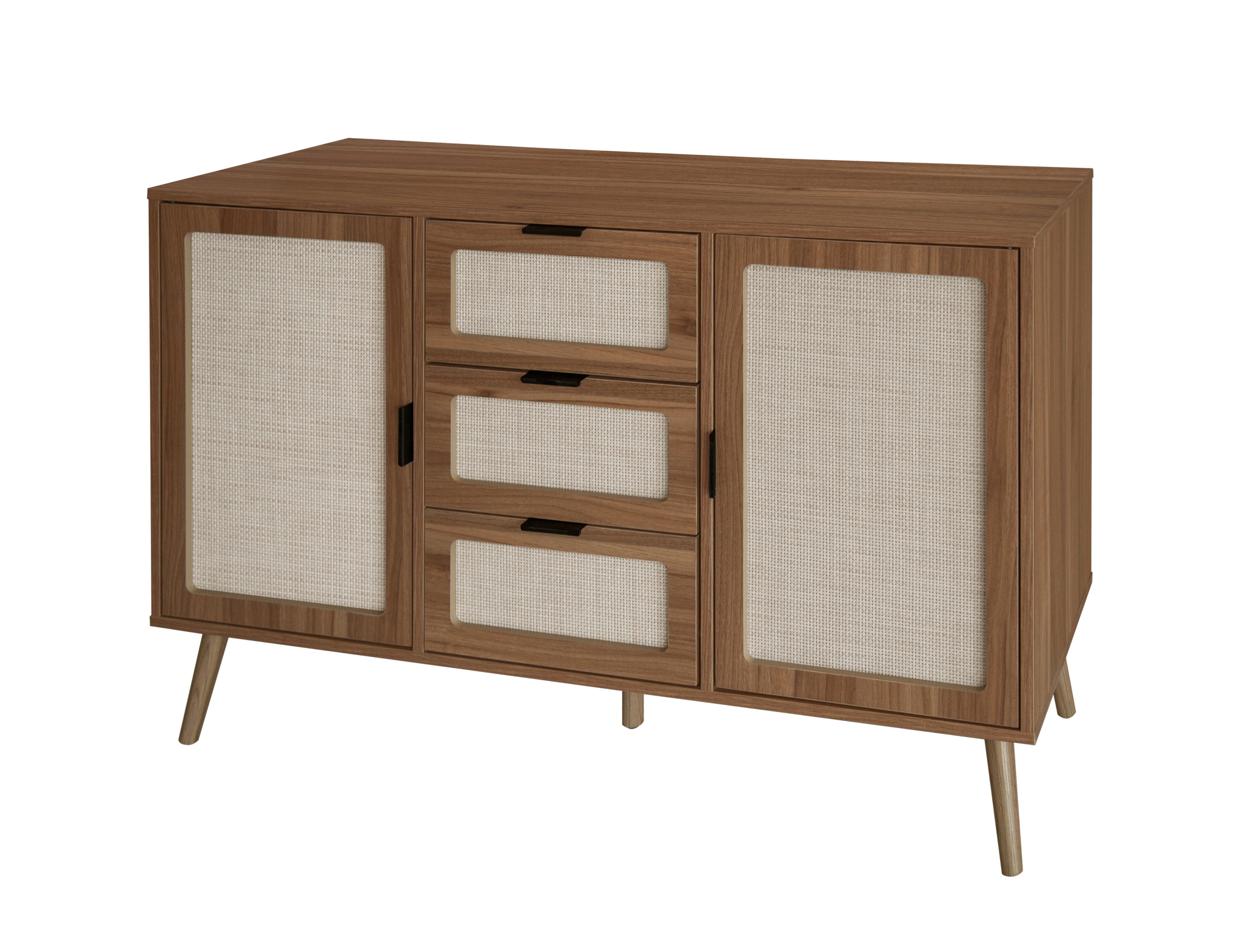 2 Door 3 Drawer Cabinet, Accent Storage Cabinet, Suitable for Living Room, Bedroom, Dining Room, Study