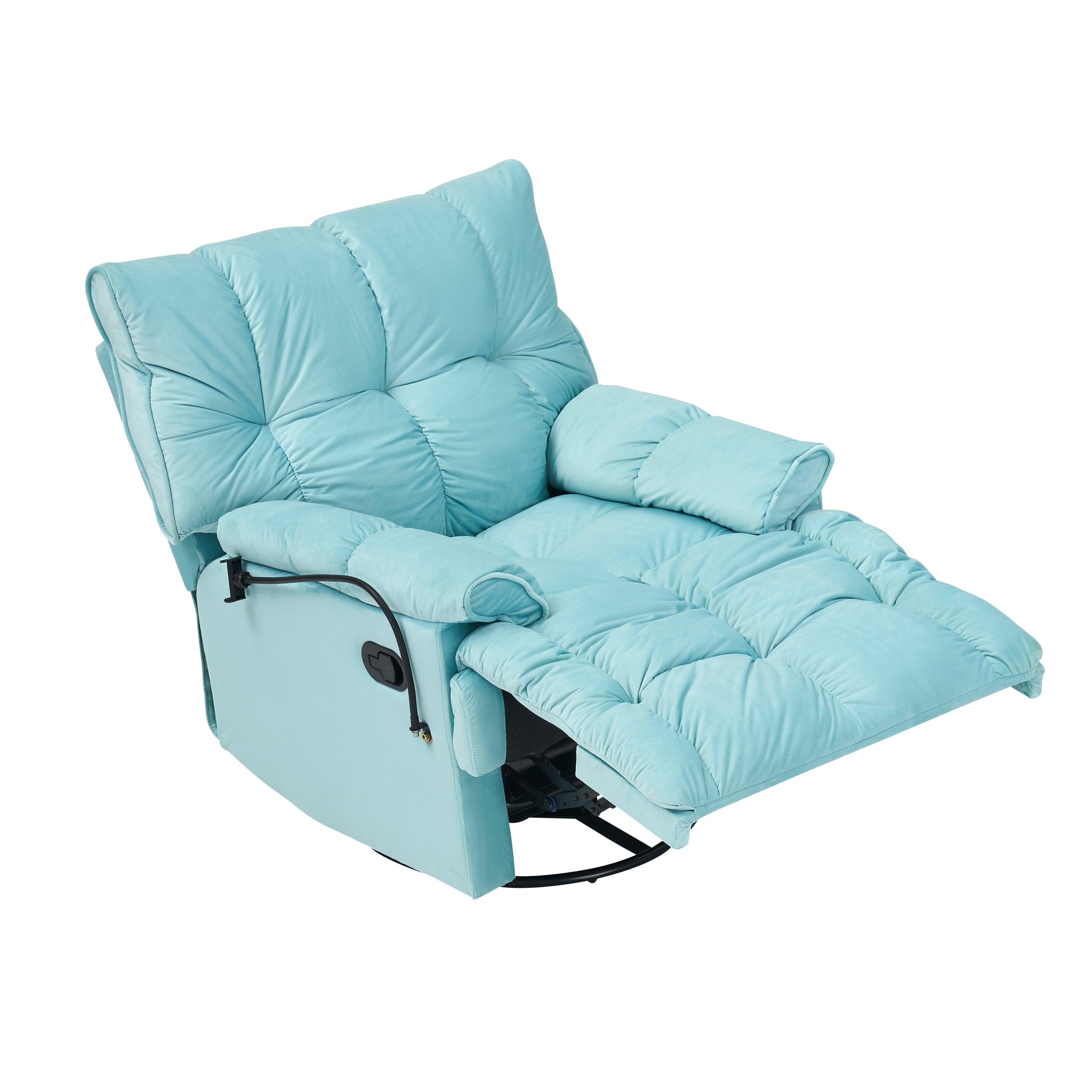 Single chair cyan comfortable seat, the seat is soft and comfortable, suitable for small living room space single sofa