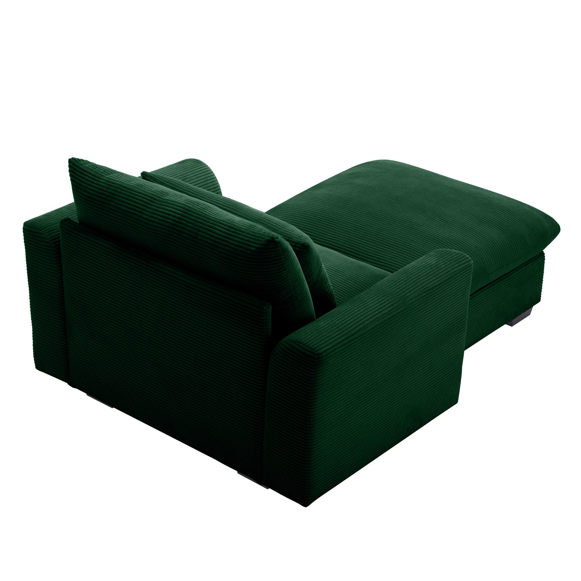 Green Corduroy Sofa Couch, Modular Couch with Storage Ottoman,  Couch Deep Seat Couches for Modern Living Room/Apartment/Office