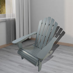 Outdoor or indoor Wood Adirondack chair, foldable, grey