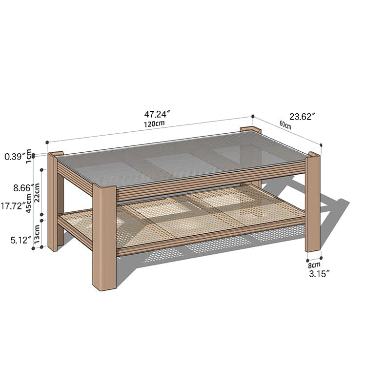 Wooden Square and Rectangular Coffee Table Collection : Modern Design for LIvingroom Space hykmq-791