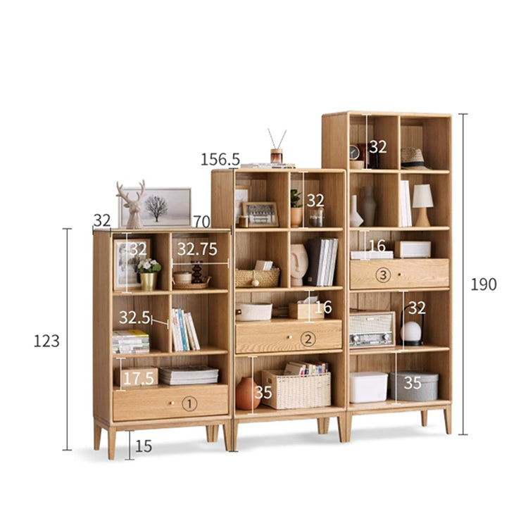 Elegant Oak Wood Cabinet - Premium Storage Solution for Home & Office Y84Y15(LY)