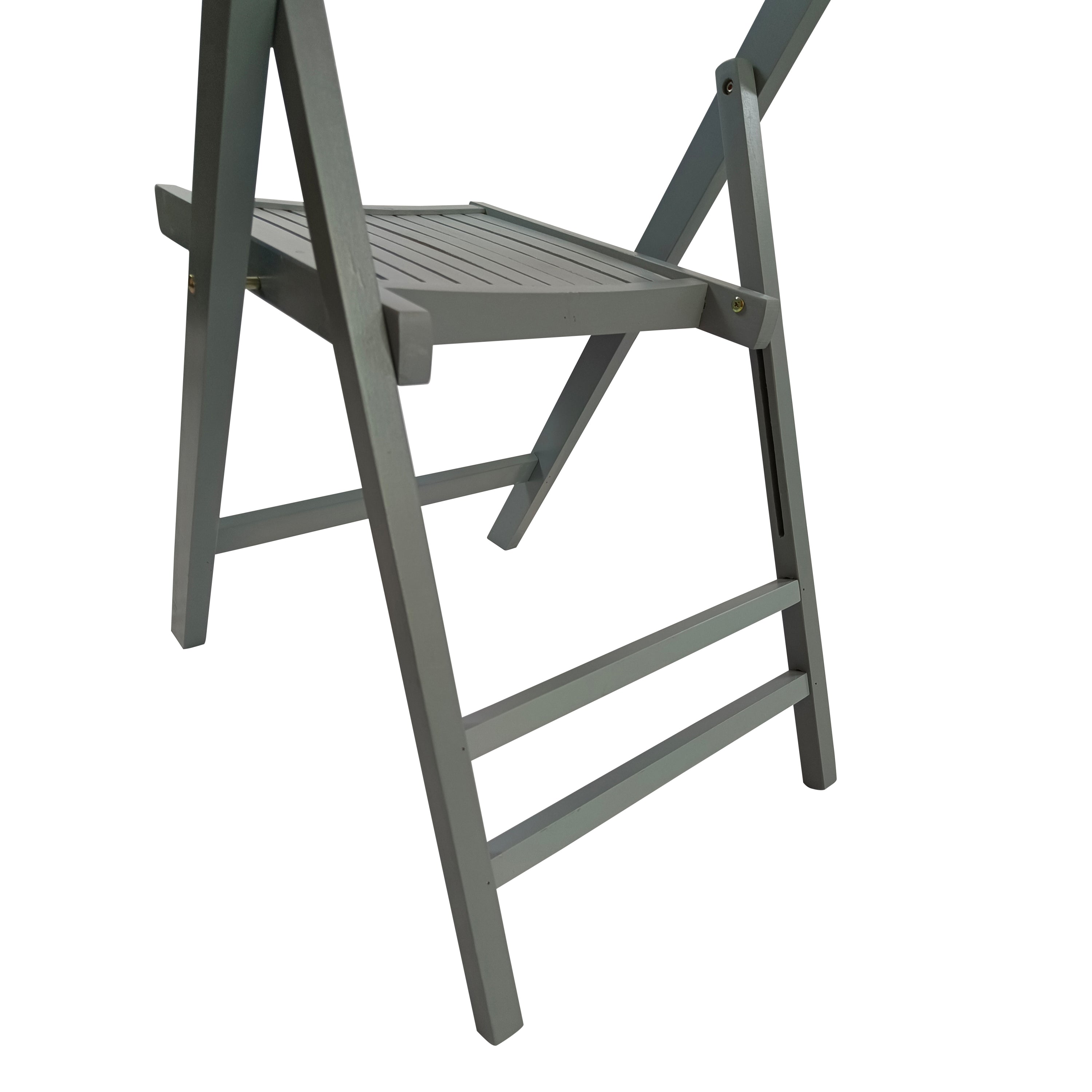 Furniture Slatted Wood Folding Special Event Chair - Gray, Set of 4, FOLDING CHAIR, FOLDABLE STYLE