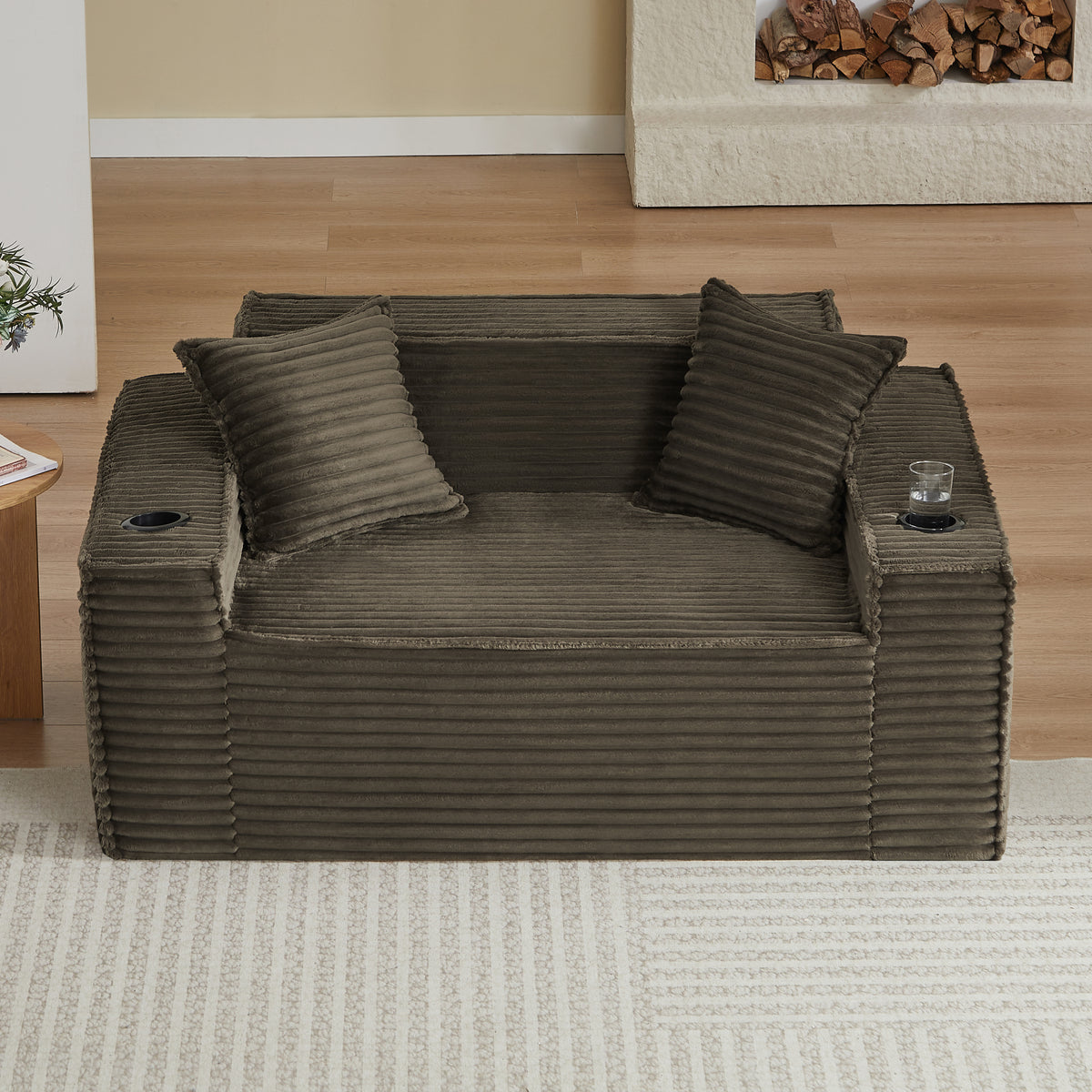 2Seater Sofa Boneless Couches,No Assembly Needed, Modern Sofa for Compact Living Rooms, Apartments, and Offices