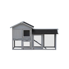 Extensible Outdoor Rabbit Hutch & Chicken Coop with Large Run, No-Leak Tray