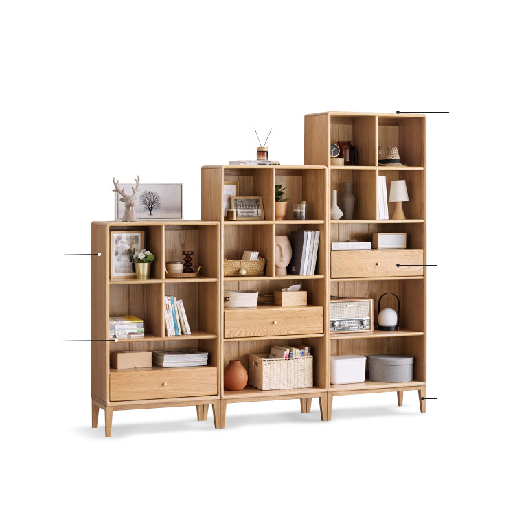 Elegant Oak Wood Cabinet - Premium Storage Solution for Home & Office Y84Y15(LY)