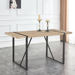 Rustic Industrial Rectangular Dining Table for 4-6 People - Perfect for Dining Rooms