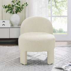 Hoop gauze lounge chair with sof cushion and backrest, need to be assembled, suitable for living room'bedroomldining room---BEIGE(24.5"28.75"28.75")