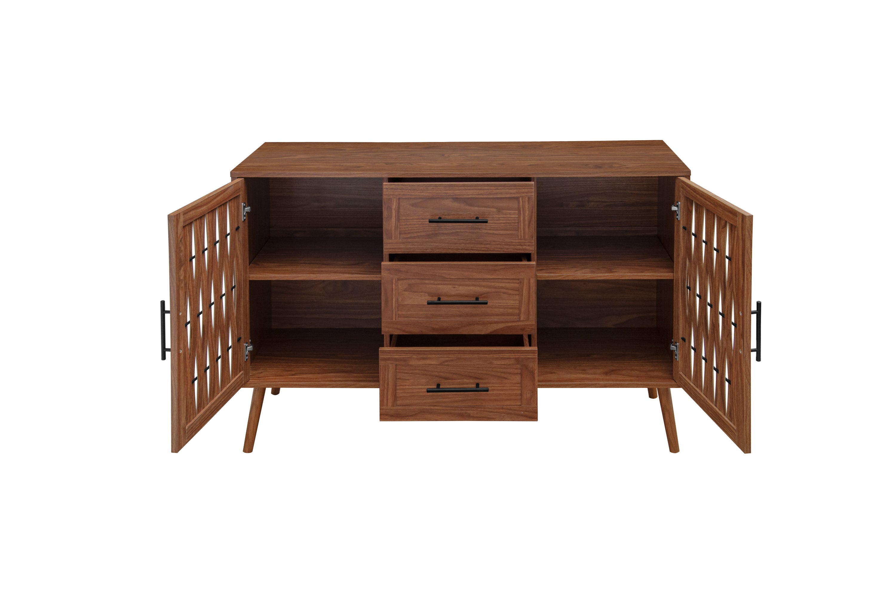 2 door 3 drawer cabinet, Accent Storage Cabinet, Suitable for Living Room, Bedroom, Dining Room, Study