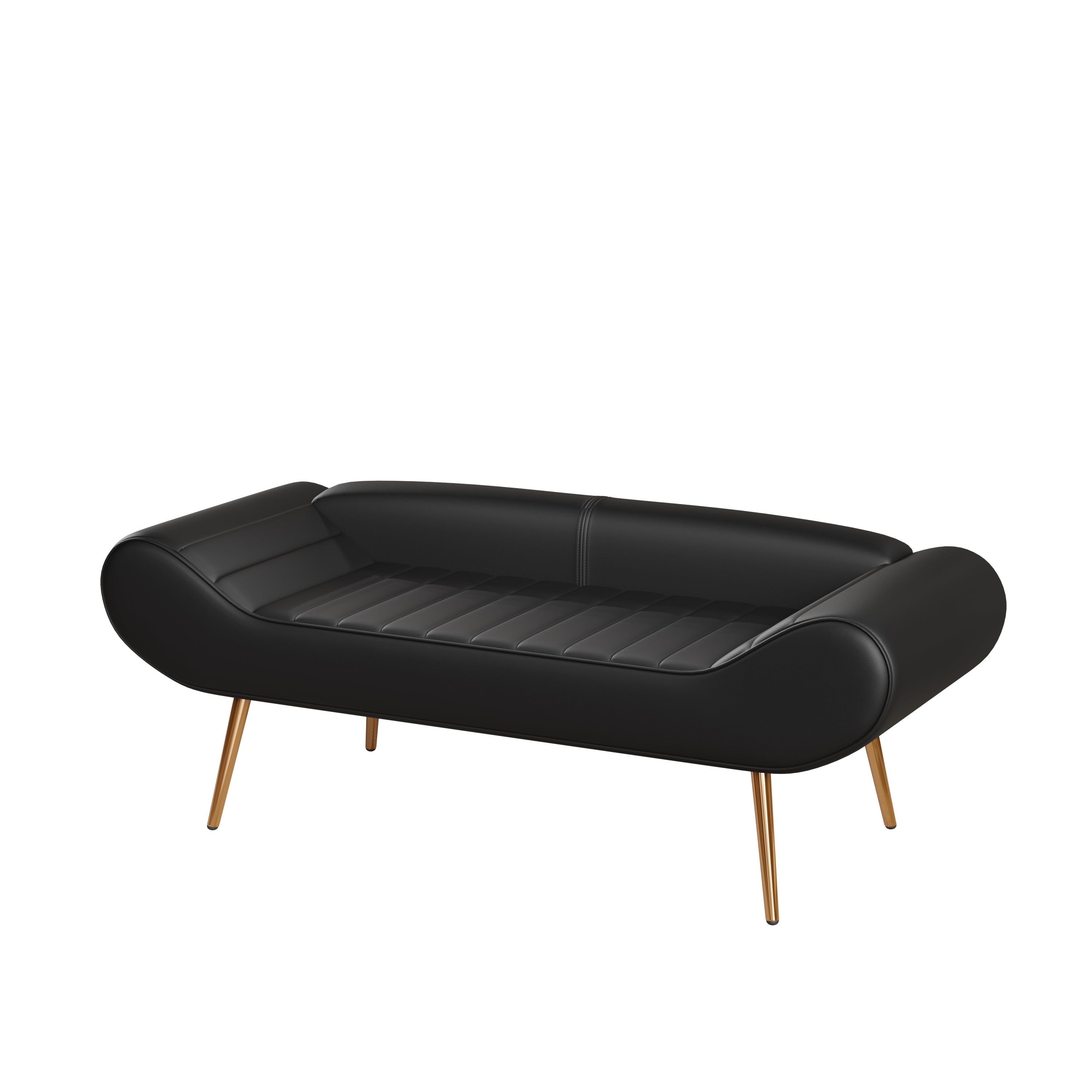 57" Black Velvet Bed Bench  for Bedside or Porch Addition - Elegant Sofa Bench for Your Home