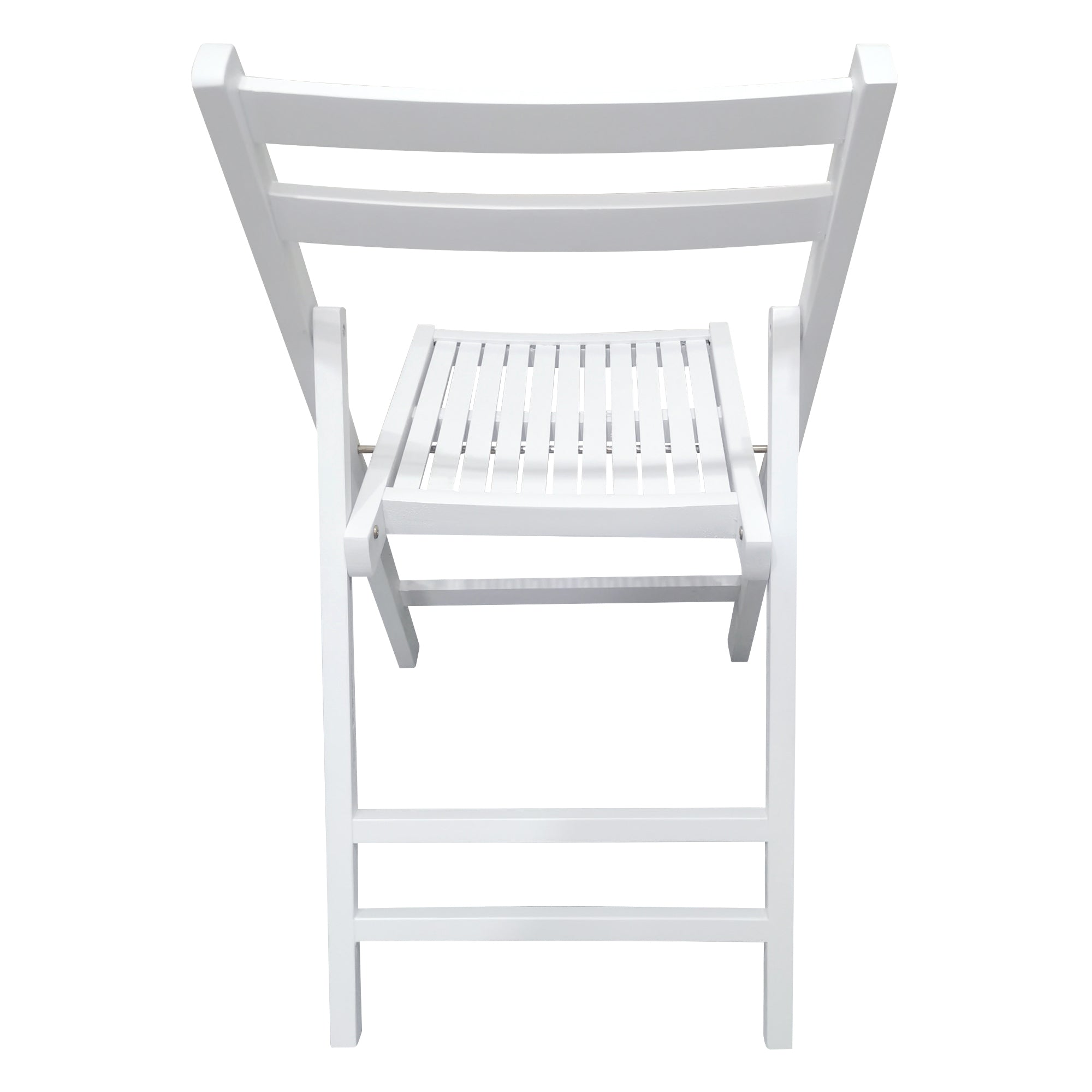 Furniture Slatted Wood Folding Special Event Chair - White, Set of 4, FOLDING CHAIR, FOLDABLE STYLE