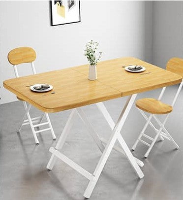 Foldable Rectangular Dining Table for 6 - Perfect for Small Space fxjc-915