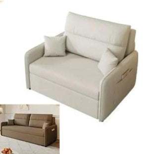 Stylish Multi-Color Sofa in Khaki, Light Gray, Dark Blue, and Brown with Wood Frame and Cotton-Linen Fabric fsx-1003