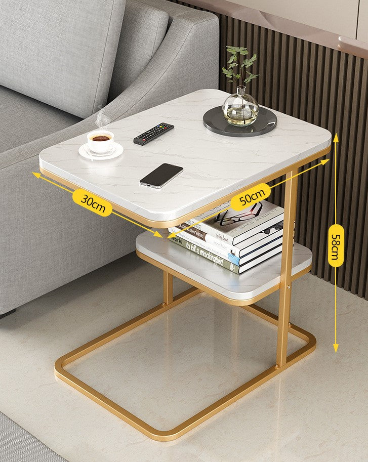 Stylish Modern End Table in Black, White, and Gray – Perfect for Any Living Room Decor fxjc-913
