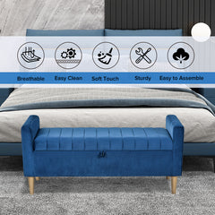48'' Storage Ottoman Bench for Entryway, Bedroom, Living Room