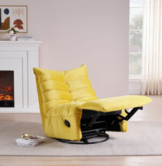 29.1" Rotatable Yellow Lounge Chair with Side Storage Pocket - Stylish & Durable Recliner for All Your Room