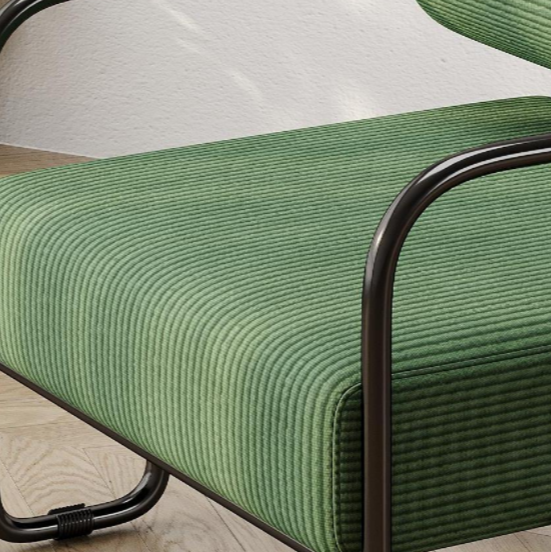 Living room iron sofa chair, lazy individual chair, balcony leisure chair (Color: Green)