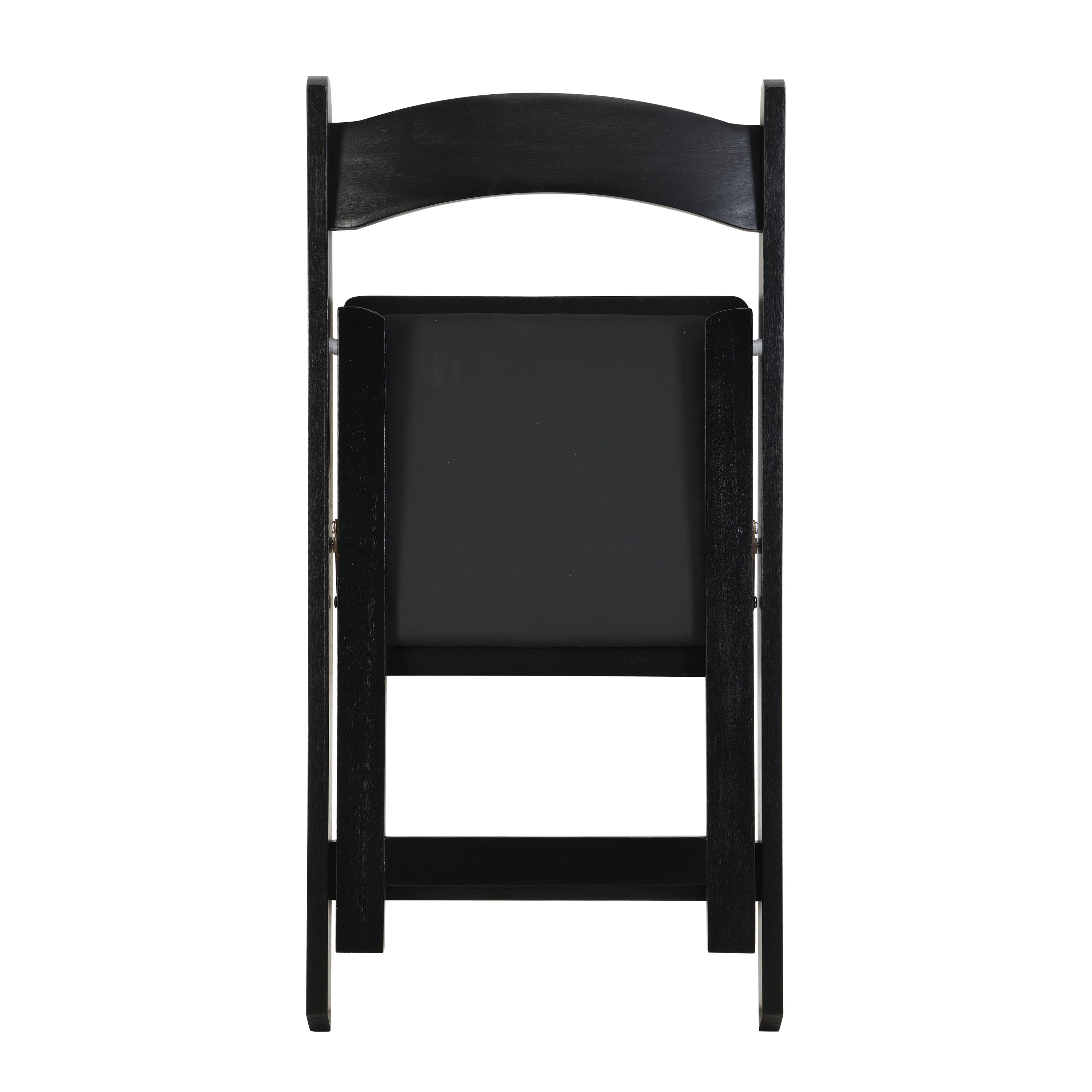 Upholstered folding  chair, space saving,,easy to carry, 4PCS,Black cushion/Black shelf,Dining room