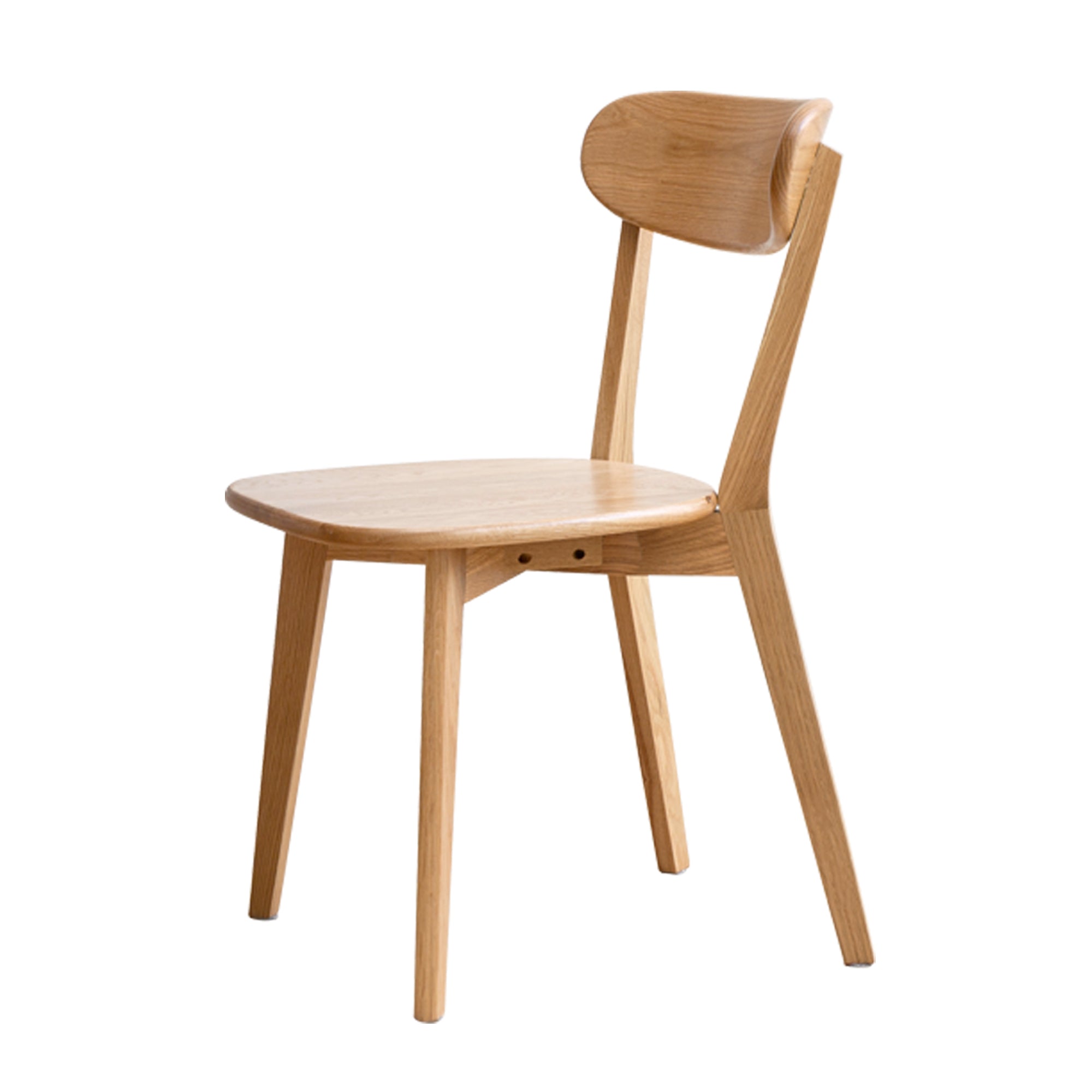 19.69" Oak Dining Chair with Solid Construction, Simple and Natural Design