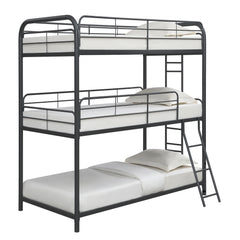 Furniture   Triple Bunk Bed, Twin/Twin/Twin, black