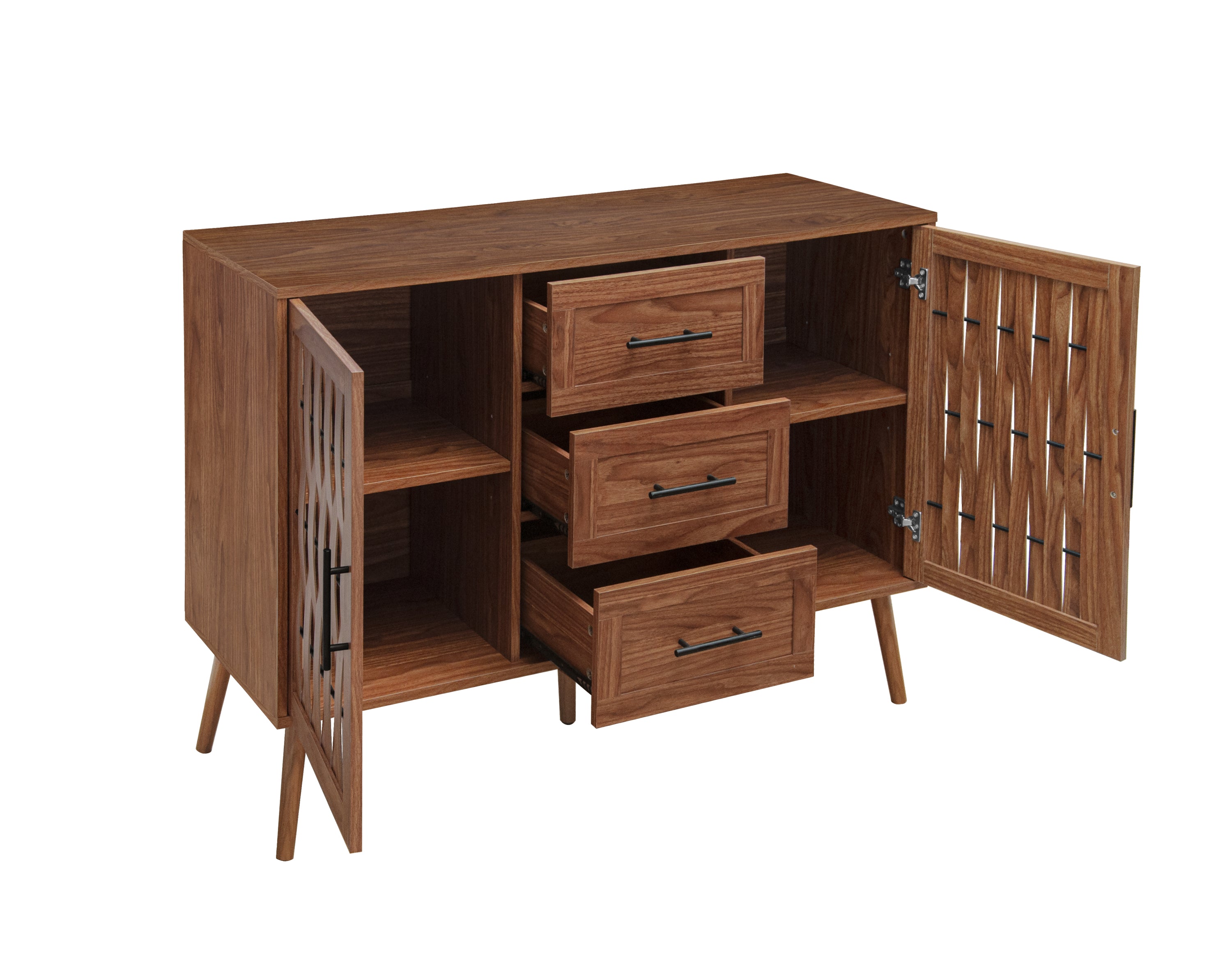 2 door 3 drawer cabinet, Accent Storage Cabinet, Suitable for Living Room, Bedroom, Dining Room, Study