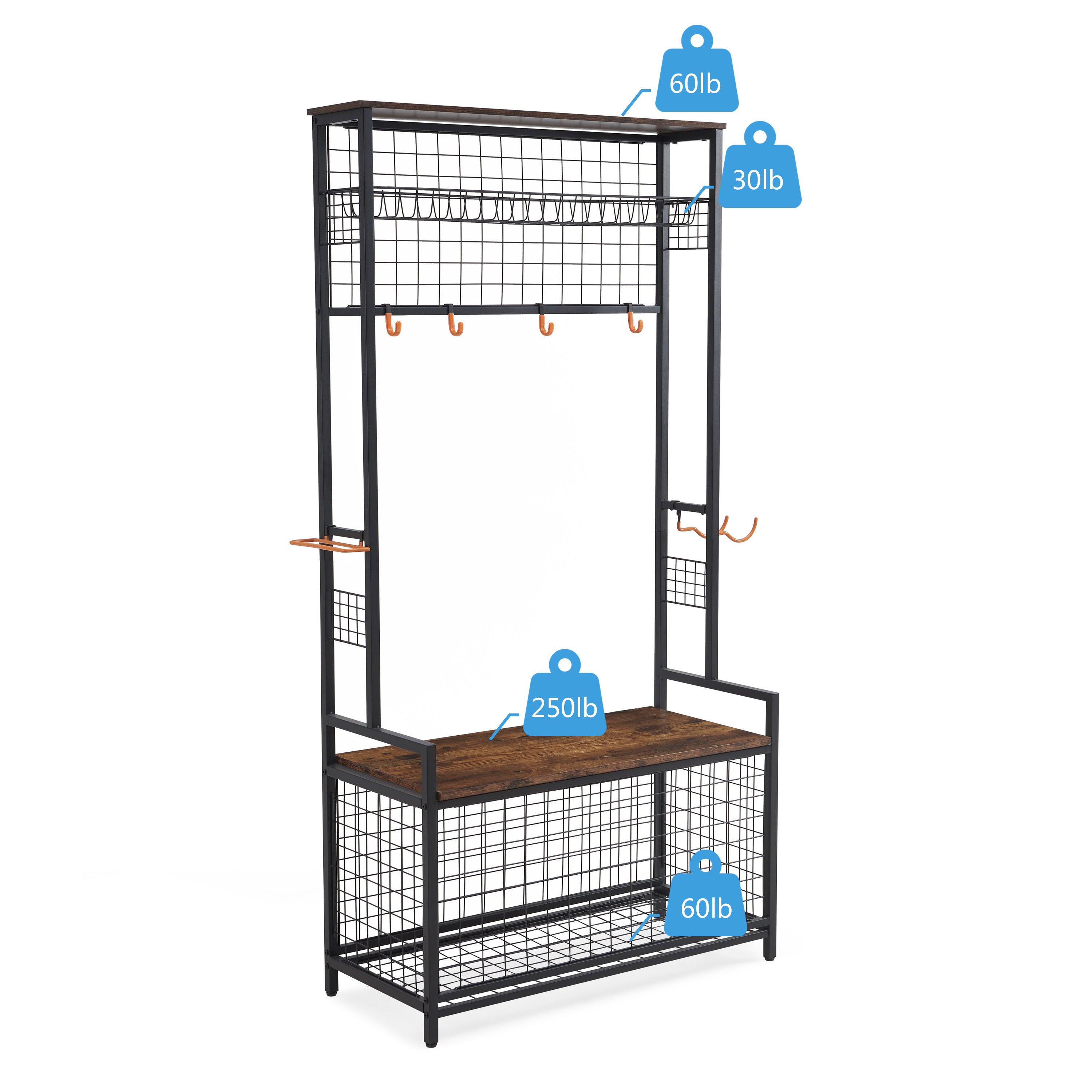 Garage Sports Organizer with Ball Rack & Toy Storage