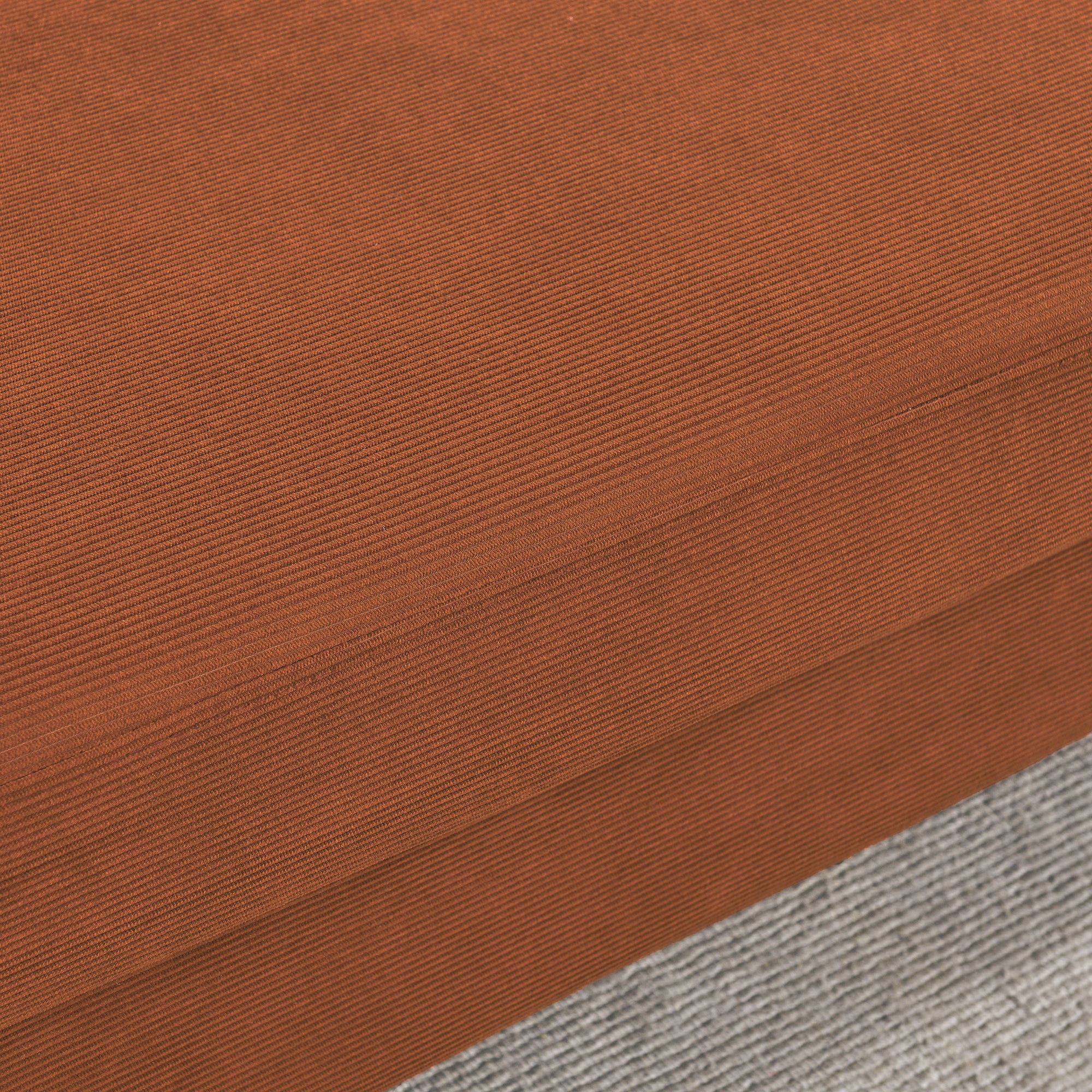 Sofa Chair,with Square Arms and Tight Back ,Corduroy Orange