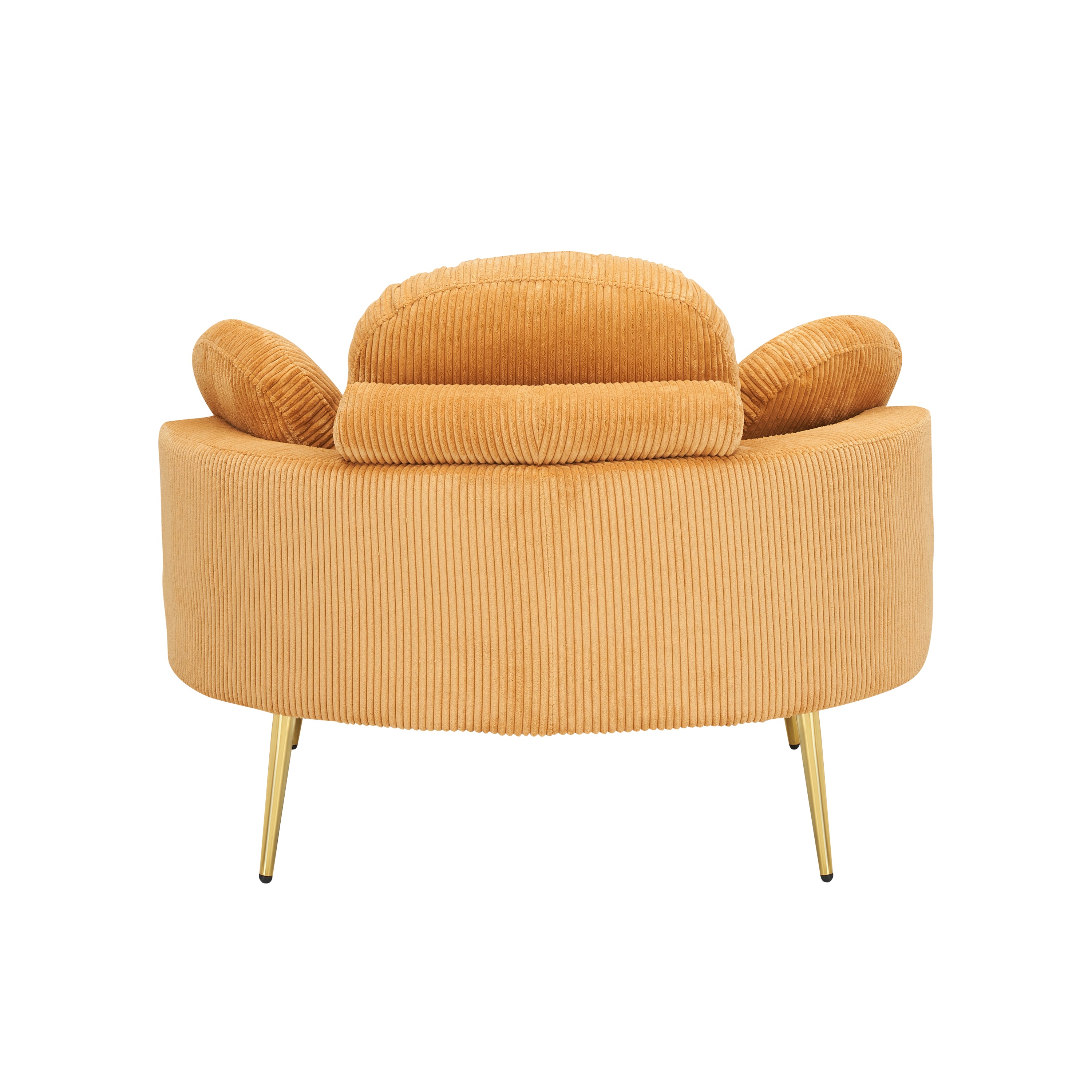 61 inches yellow comfortable seat, small sofa with small end table, suitable for lunch break casual afternoon tea time seat, suitable for small apartment, bedroom, space balcony small sofa