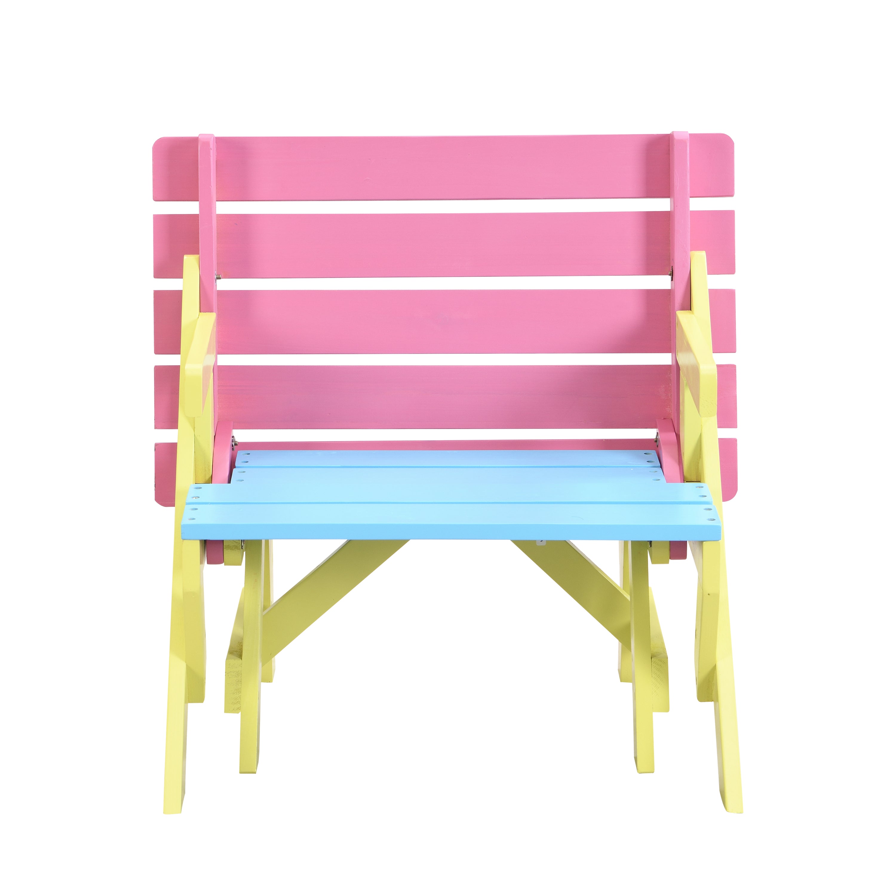 KID'S MULTI-FUNCTIONAL ARM CHAIR,TABLE+ 2 BENCHES (All-in-one)