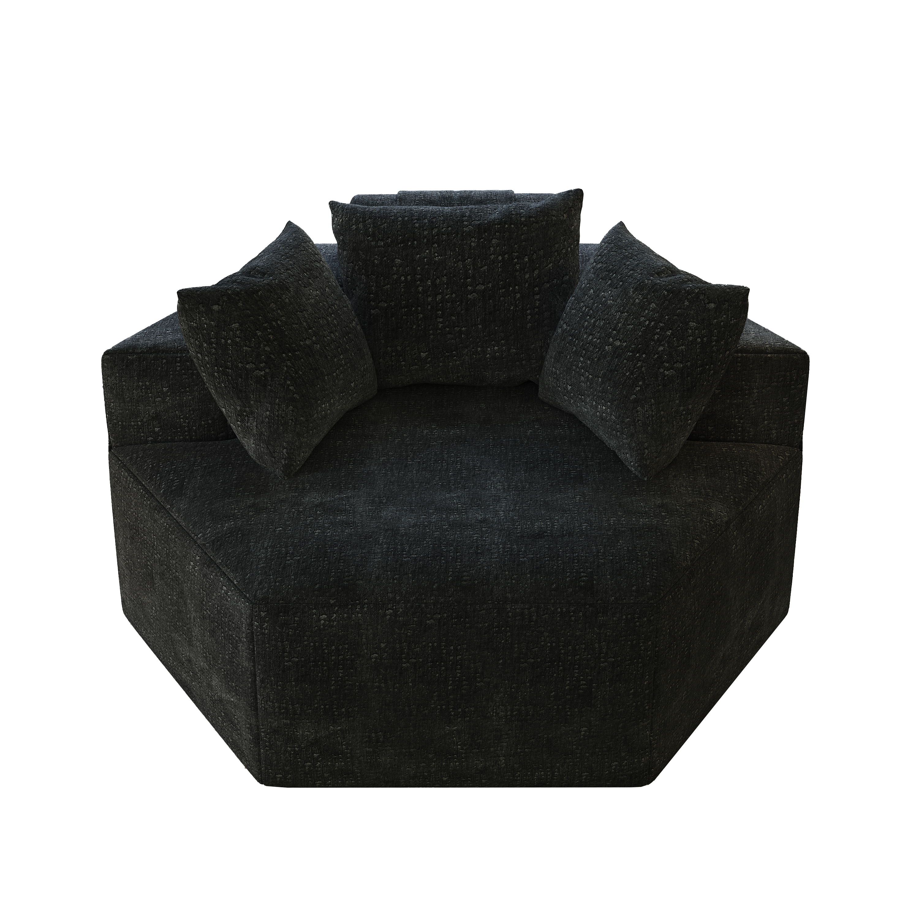 54''L Chenille Sponge single sofa,No Assembly Required,Fluffy Modern Sleeper Chair for Living room, Bedroom, Lounge and Projection Room