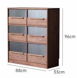 Elegant Black Walnut Cabinet for Modern Living Spaces ps-076