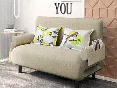 Stylish Cotton-Linen Sofa in Light Blue, Orange, Brown, Beige & Gray – Ultimate Comfort for Any Living Room fyj-1245