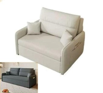 Stylish Multi-Color Sofa in Khaki, Light Gray, Dark Blue, and Brown with Wood Frame and Cotton-Linen Fabric fsx-1003