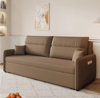 Stylish Multi-Color Sofa in Khaki, Light Gray, Dark Blue, and Brown with Wood Frame and Cotton-Linen Fabric fsx-1003